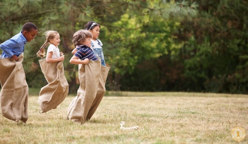6. Classic Games: Sack Race & Ring Toss